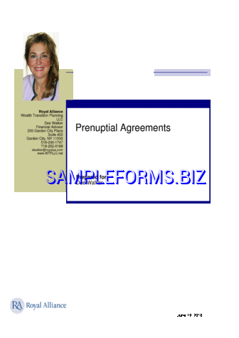 New York Prenuptial Agreement Sample pdf free